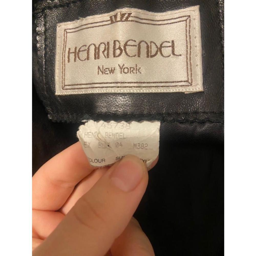 Vintage Rare Henri Bendel New York Black Leather Belted Biker Jacket Size 4 - Picture 7 of 10